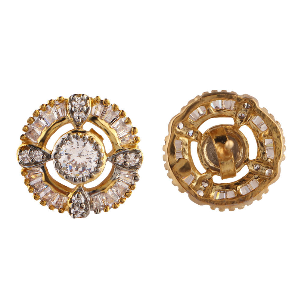 Starina Bloom- Stone Studded Zirconia Stud Earrings