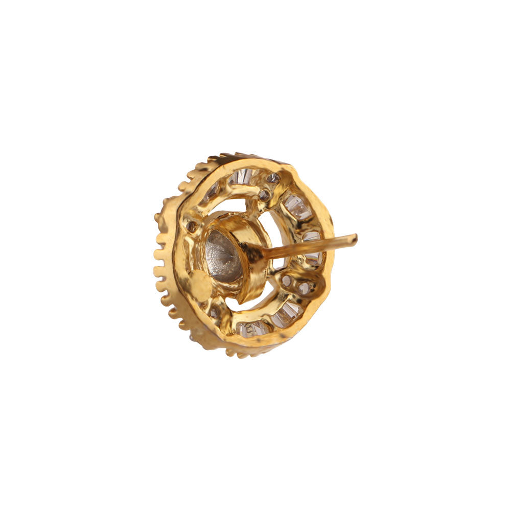 Starina Bloom- Stone Studded Zirconia Stud Earrings