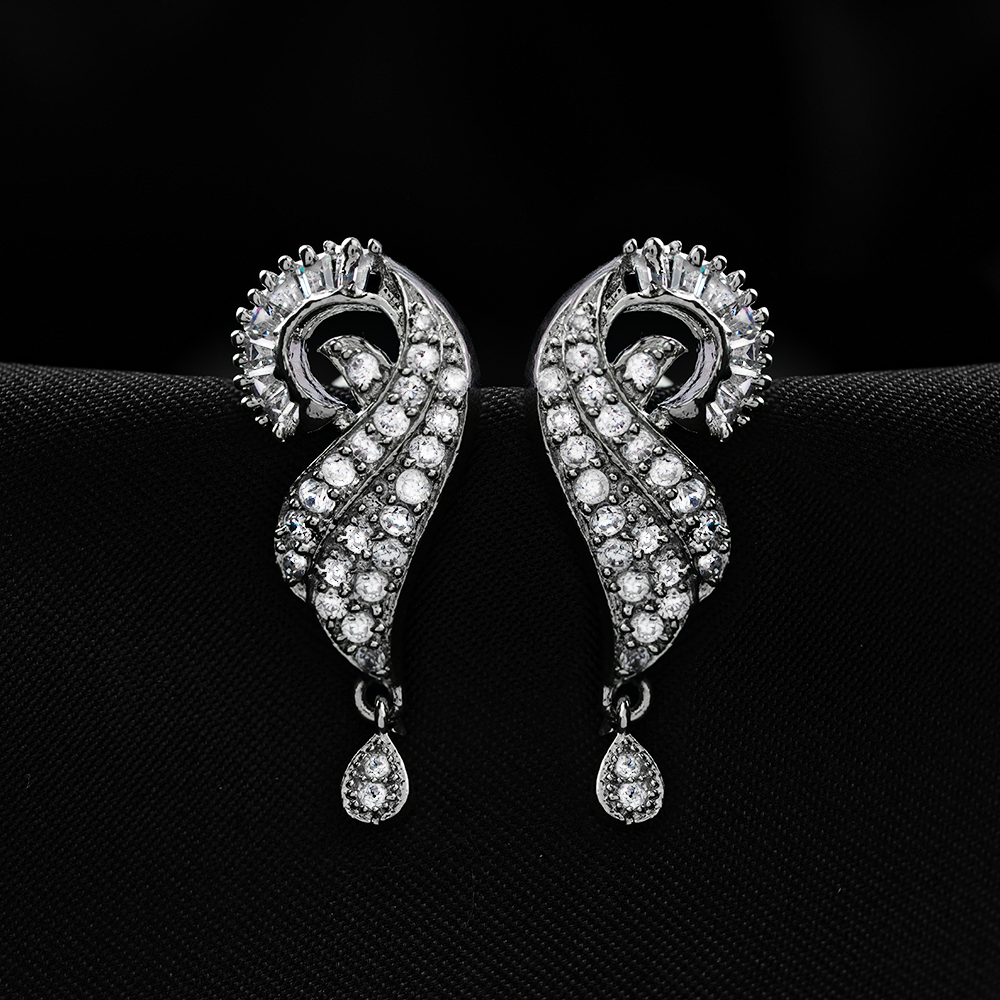 Starivelle- Stone Studded Zirconia Dangler Earrings
