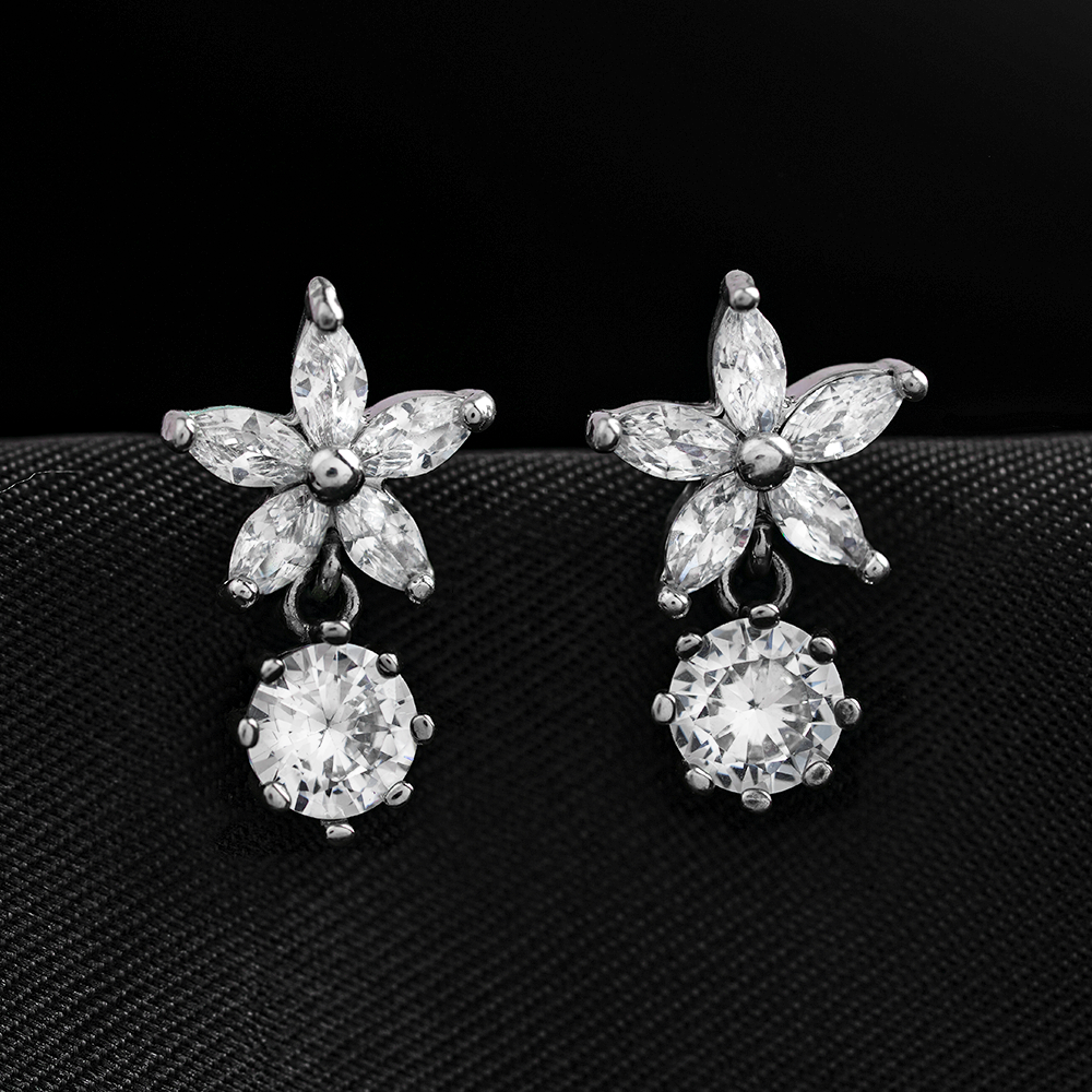 Glimmera- Stone Studded Zirconia Dangler Earrings