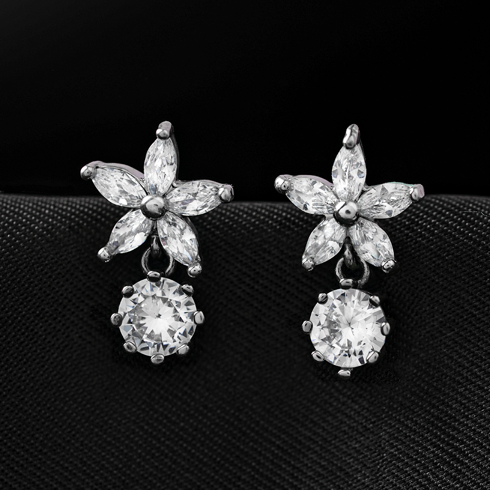 Glimmera- Stone Studded Zirconia Dangler Earrings