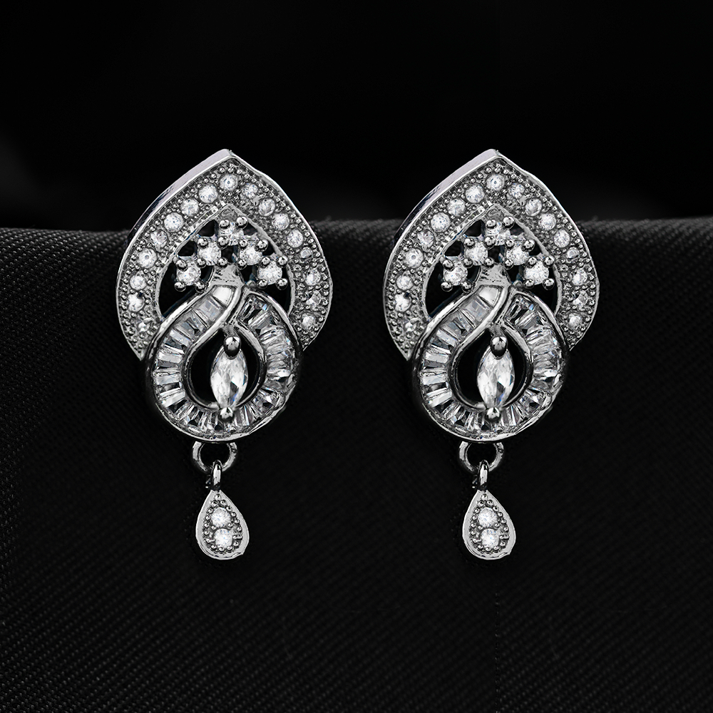 Astrylia- Stone Studded Zirconia Dangler Earrings