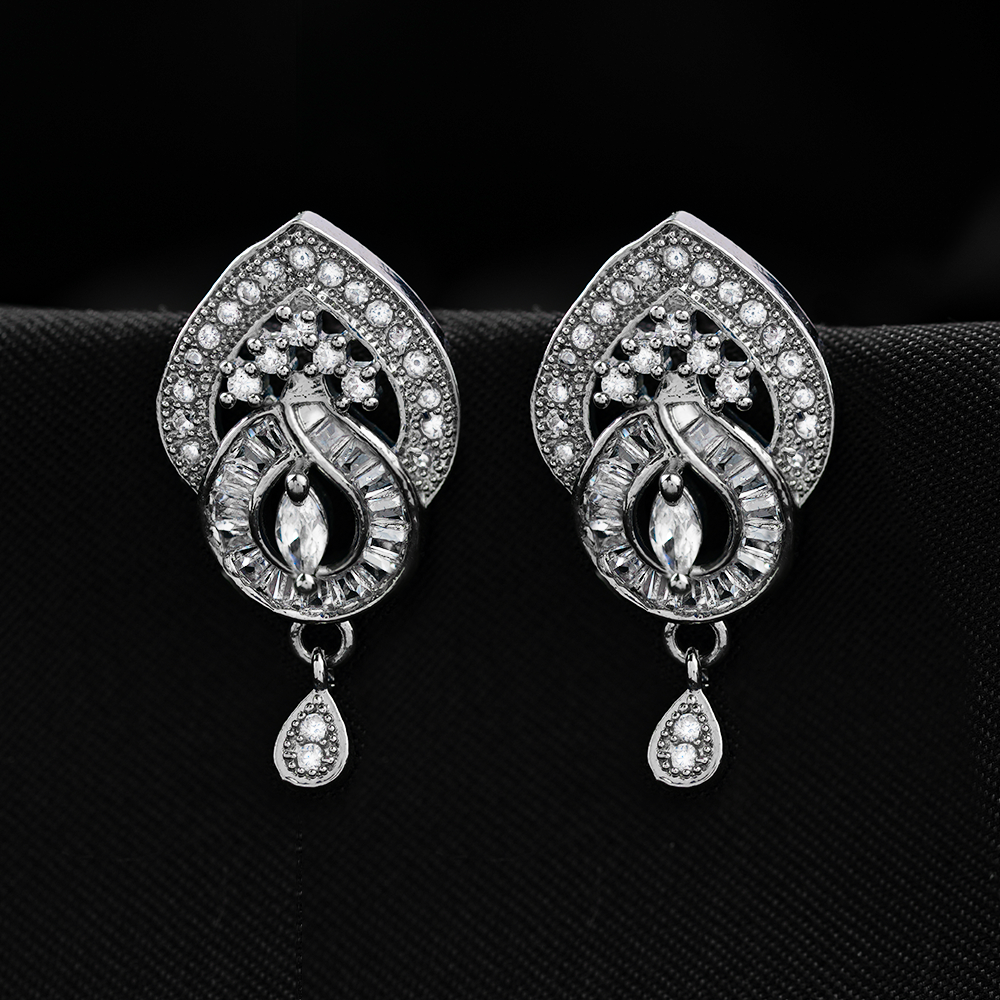 Astrylia- Stone Studded Zirconia Dangler Earrings