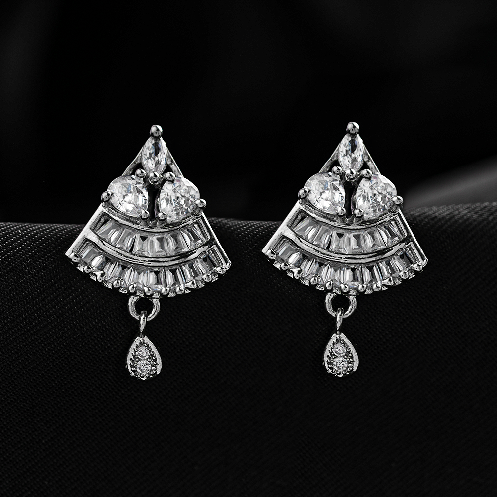 Astraelia- Stone Studded Zirconia Dangler Earrings