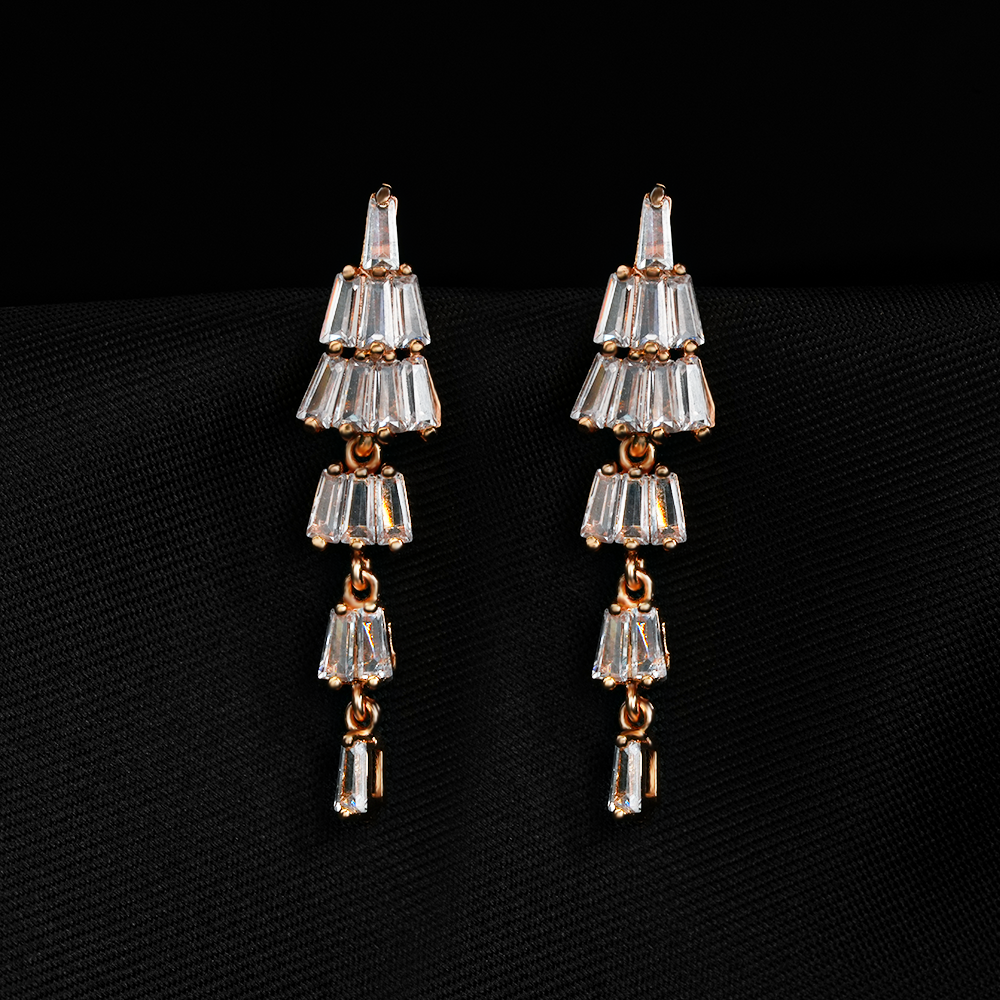 Eveloria- Stone studded Zirconia Dangler Earrings