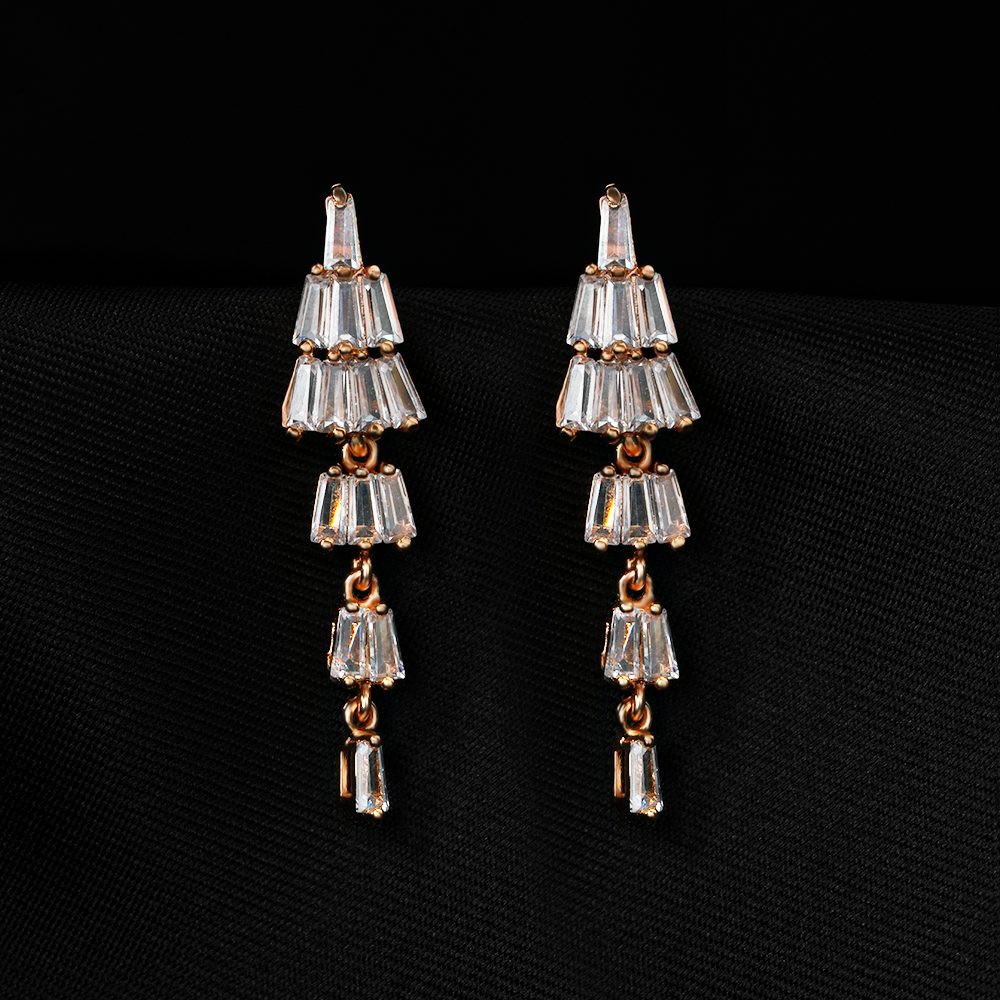 Eveloria- Stone studded Zirconia Dangler Earrings