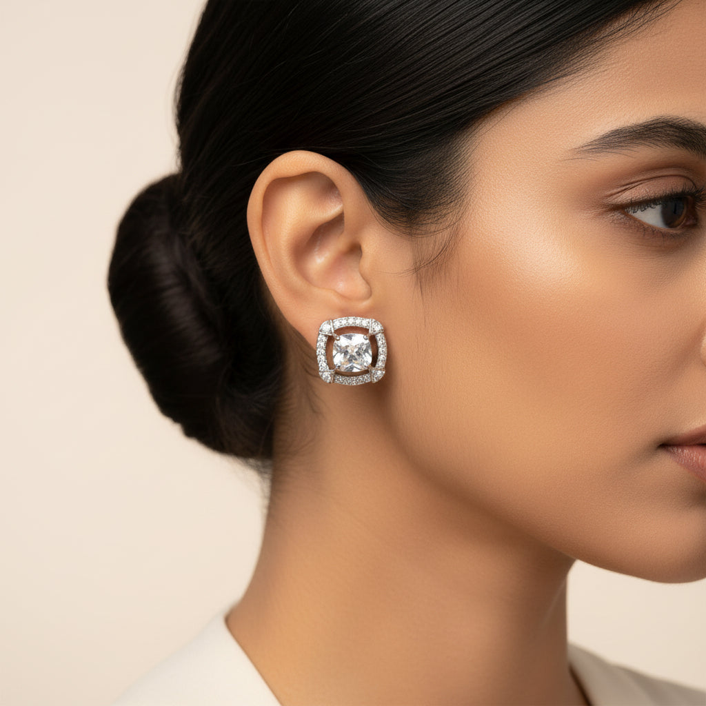 Luna Melt- Stone studded stud earrings