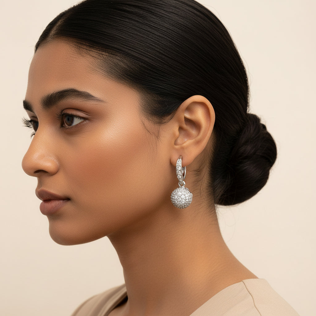 Auralis- Stone studded dangler earrings