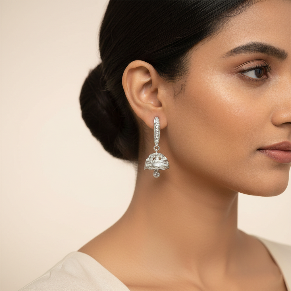 Vela- Stone studded dangler earrings