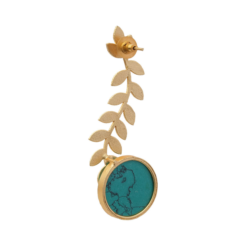 Ashvi- Stone Studded Stud Earrings(Sky Blue)