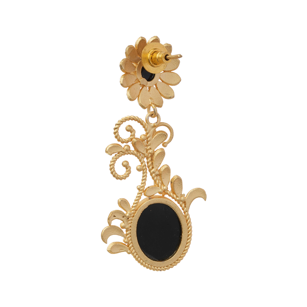 Ziya- Stone Studded Dangler Earrings