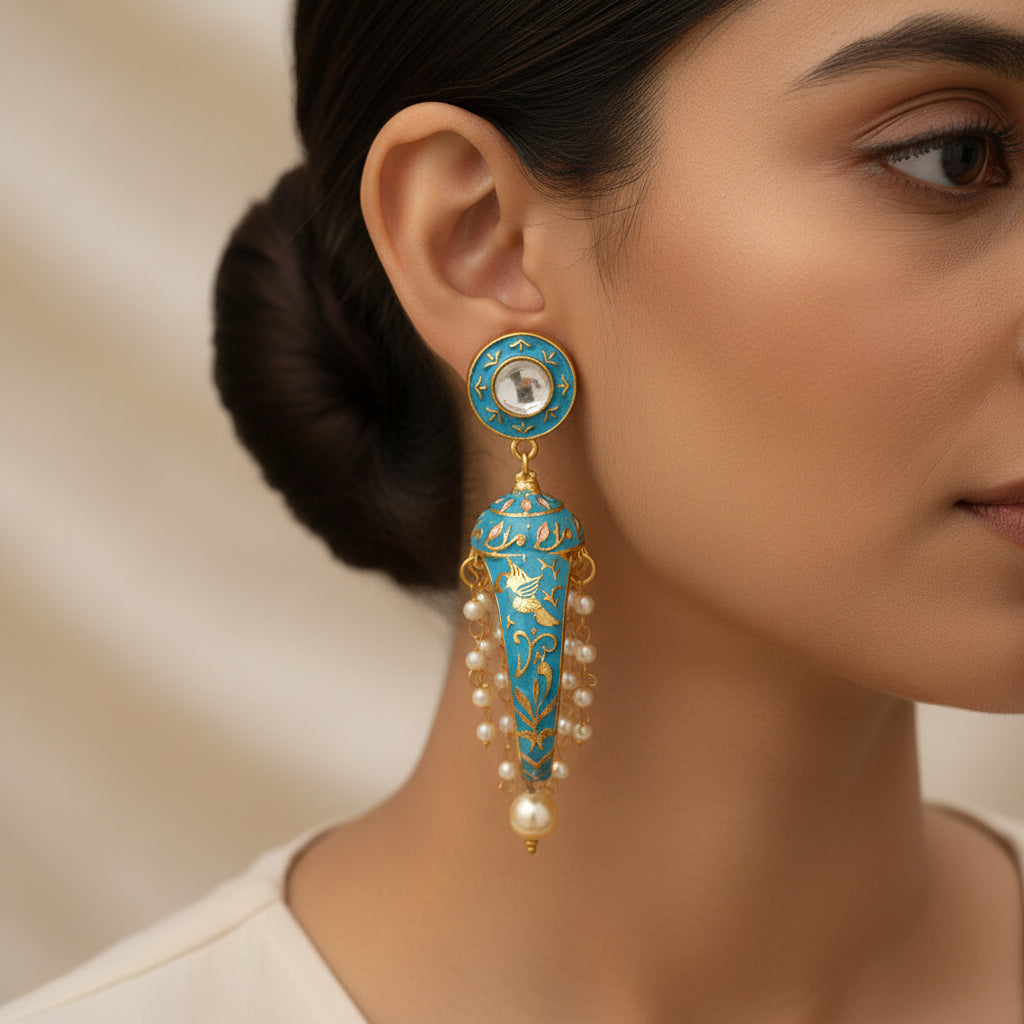 Aashna- Stone Studded Dangler Earrings
