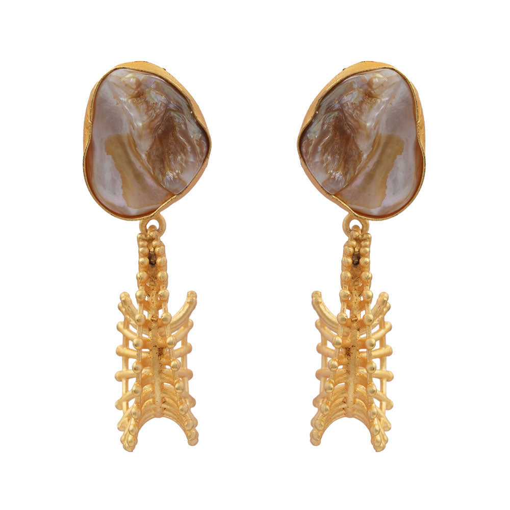 Alina- Stone Studded Dangler Earrings