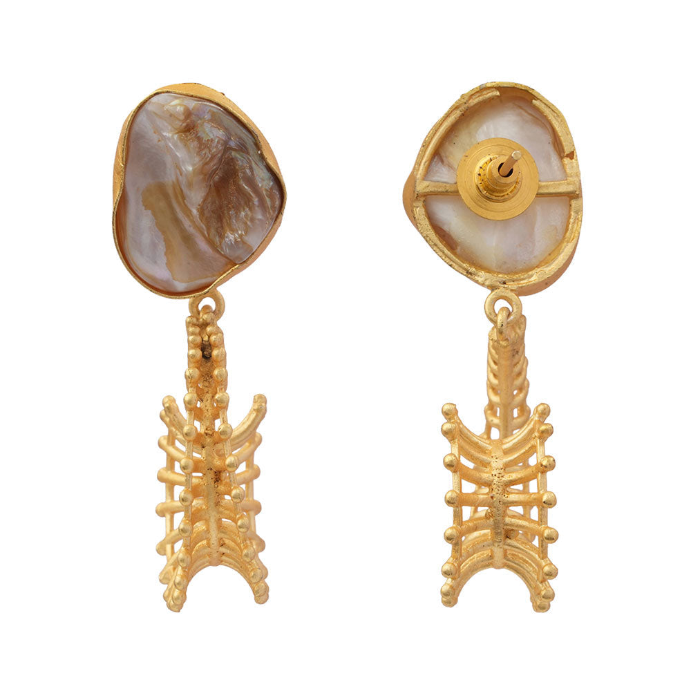 Alina- Stone Studded Dangler Earrings