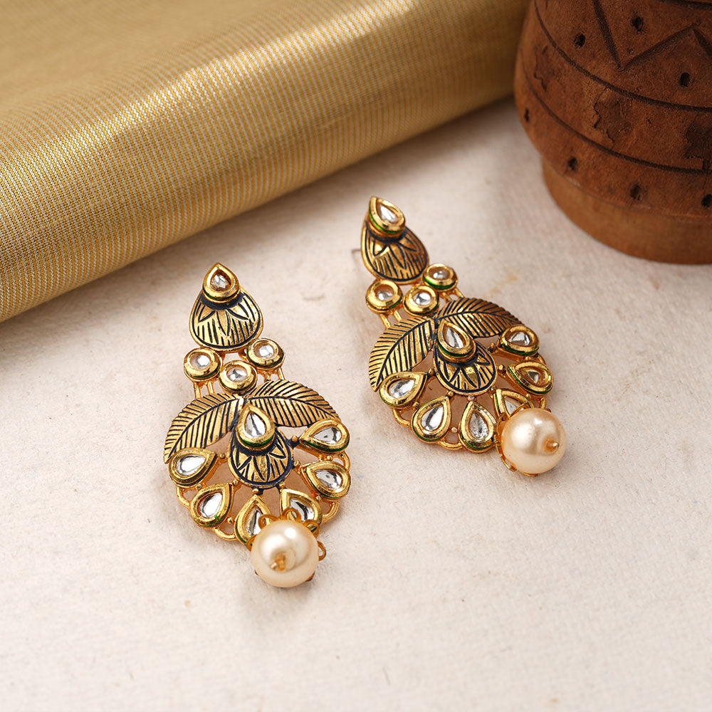 Amoli – Hanging Pearl Dangler Earrings