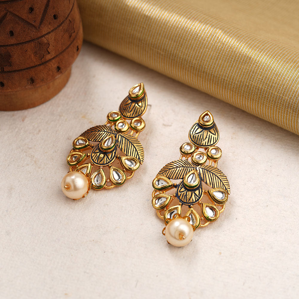 Amoli – Hanging Pearl Dangler Earrings