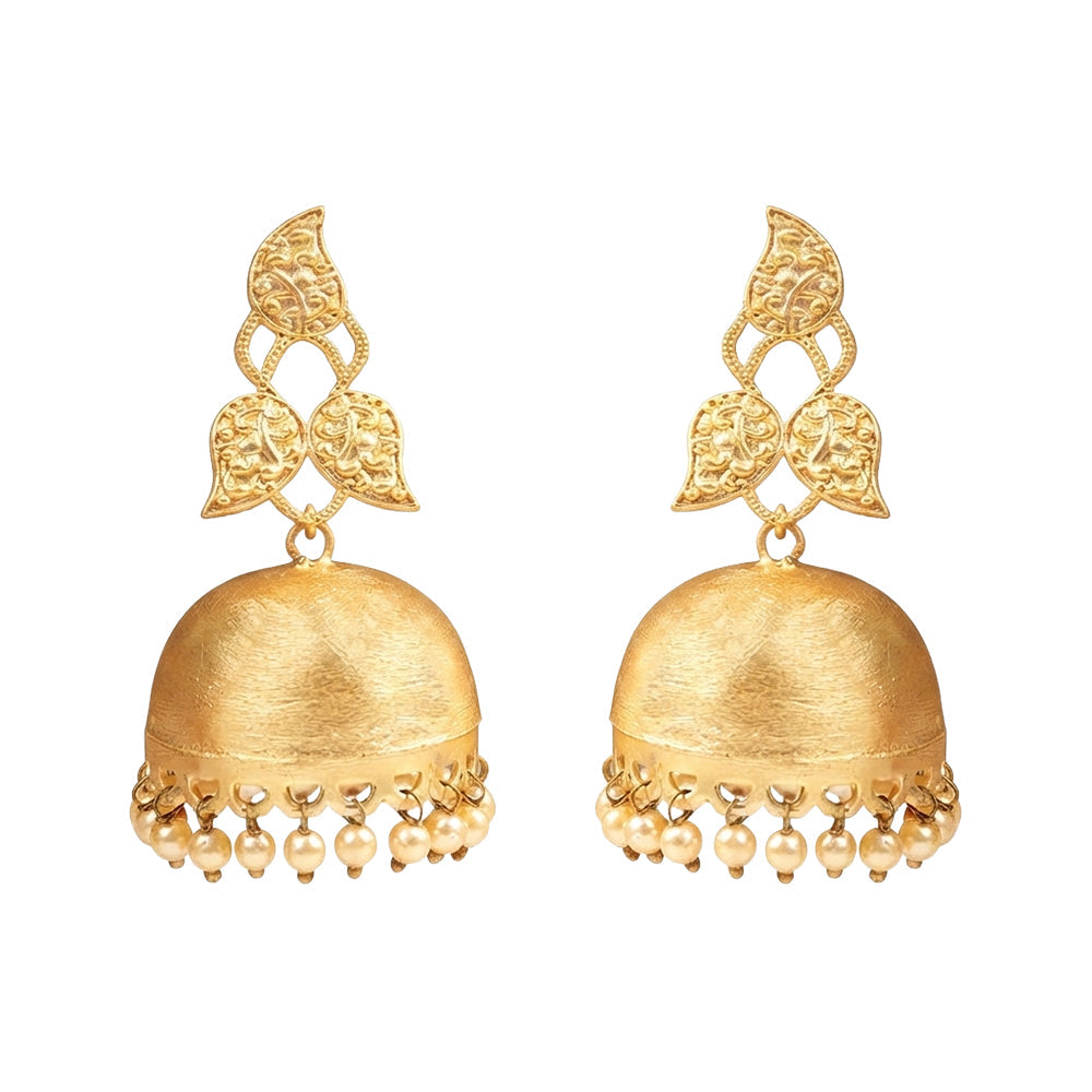 Aparna- Hanging Pearls Jhumka Earrings