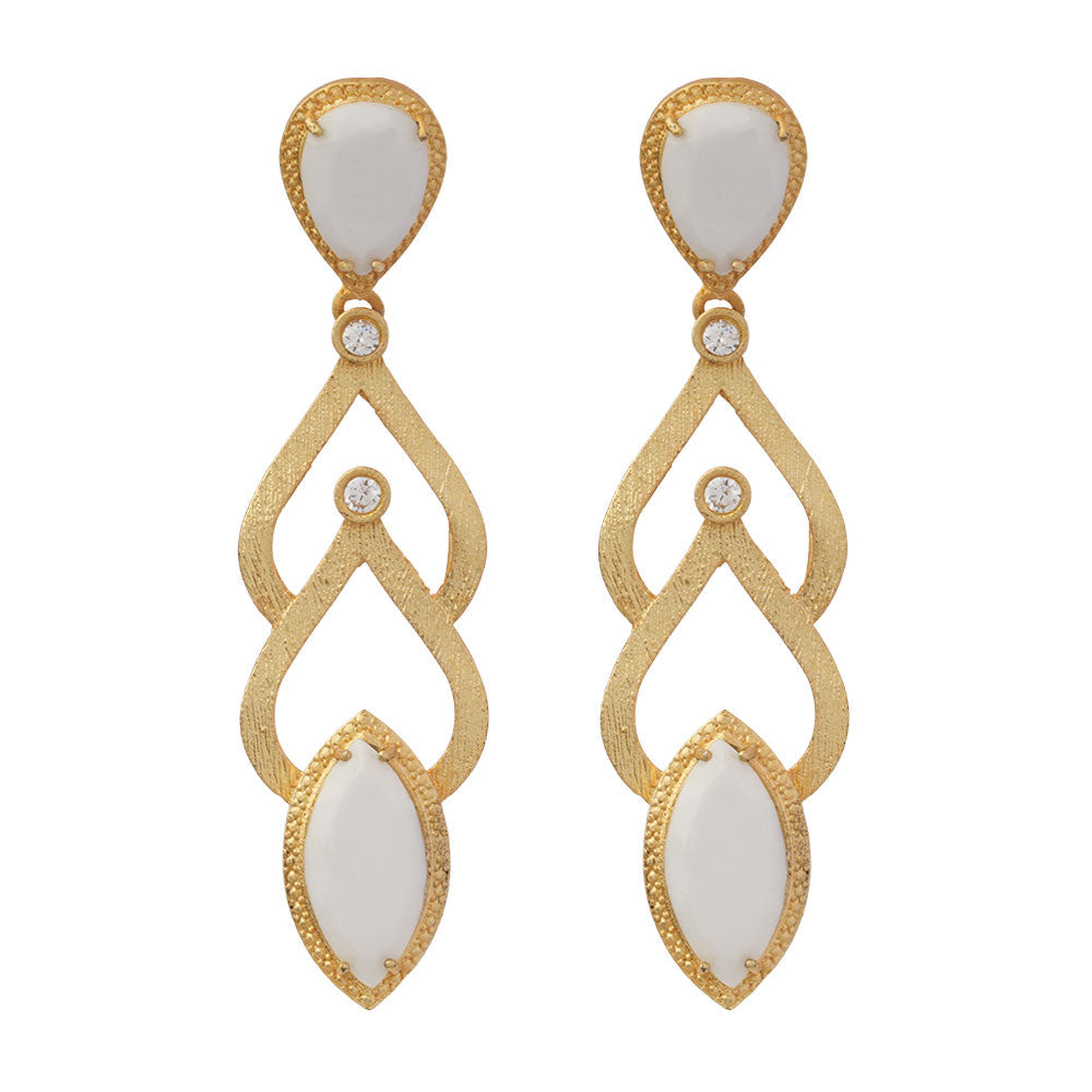 Arnika- Stone Studded Dangler Earrings