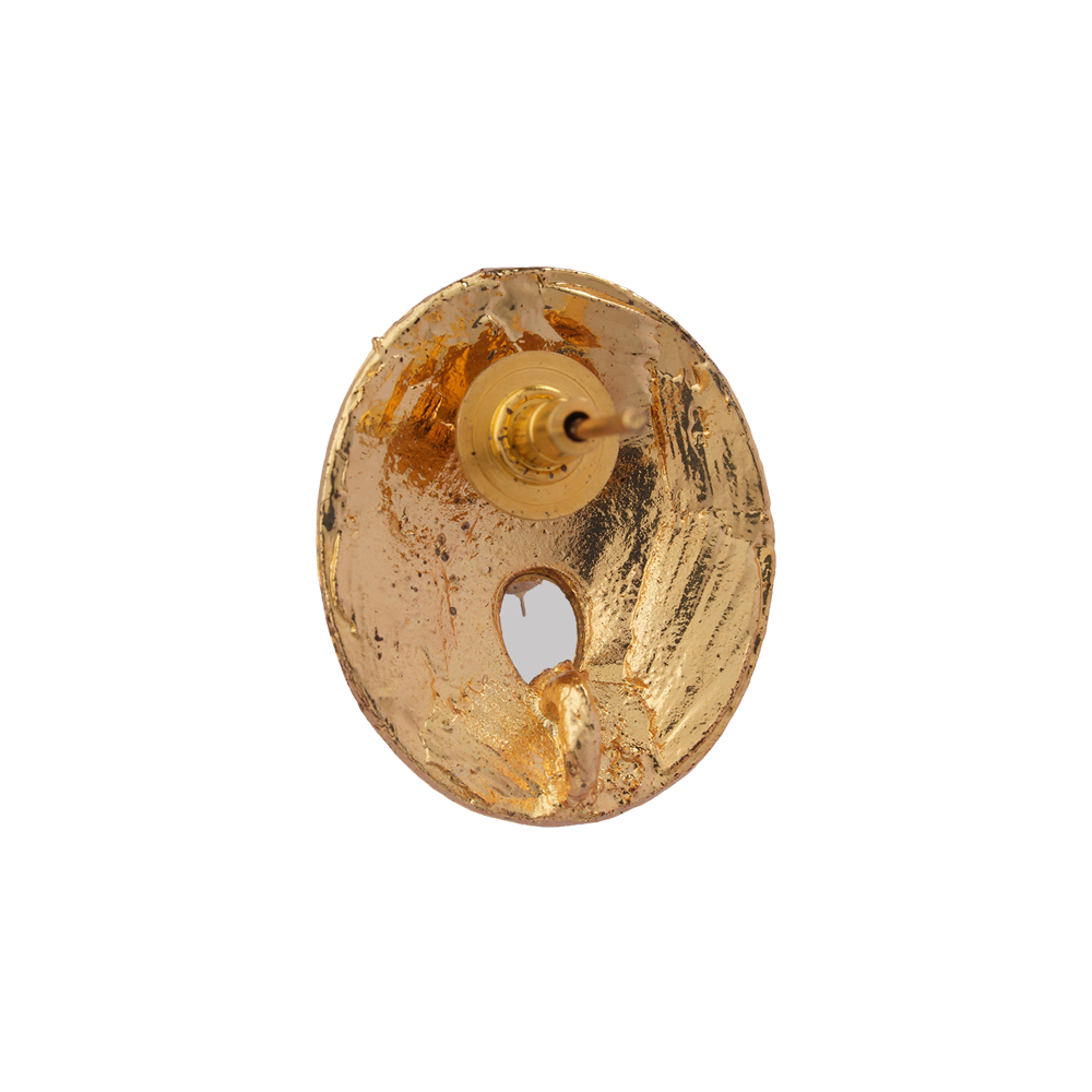 Manjari- Stone Studded Stud Earrings(Yellow)