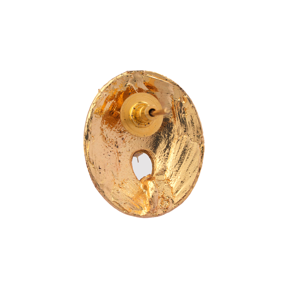 Manjari- Stone Studded Stud Earrings(Brown)