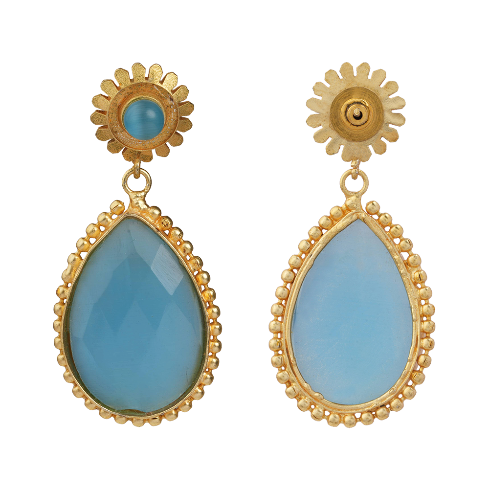 Nisha- Stone Studded Dangler Earrings