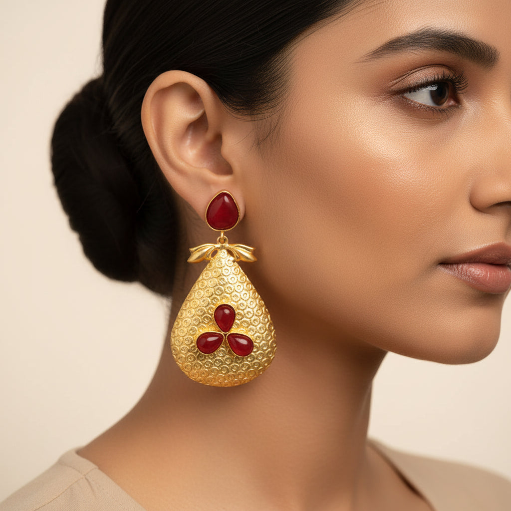 Pallavi- Stone Studded Dangler Earrings