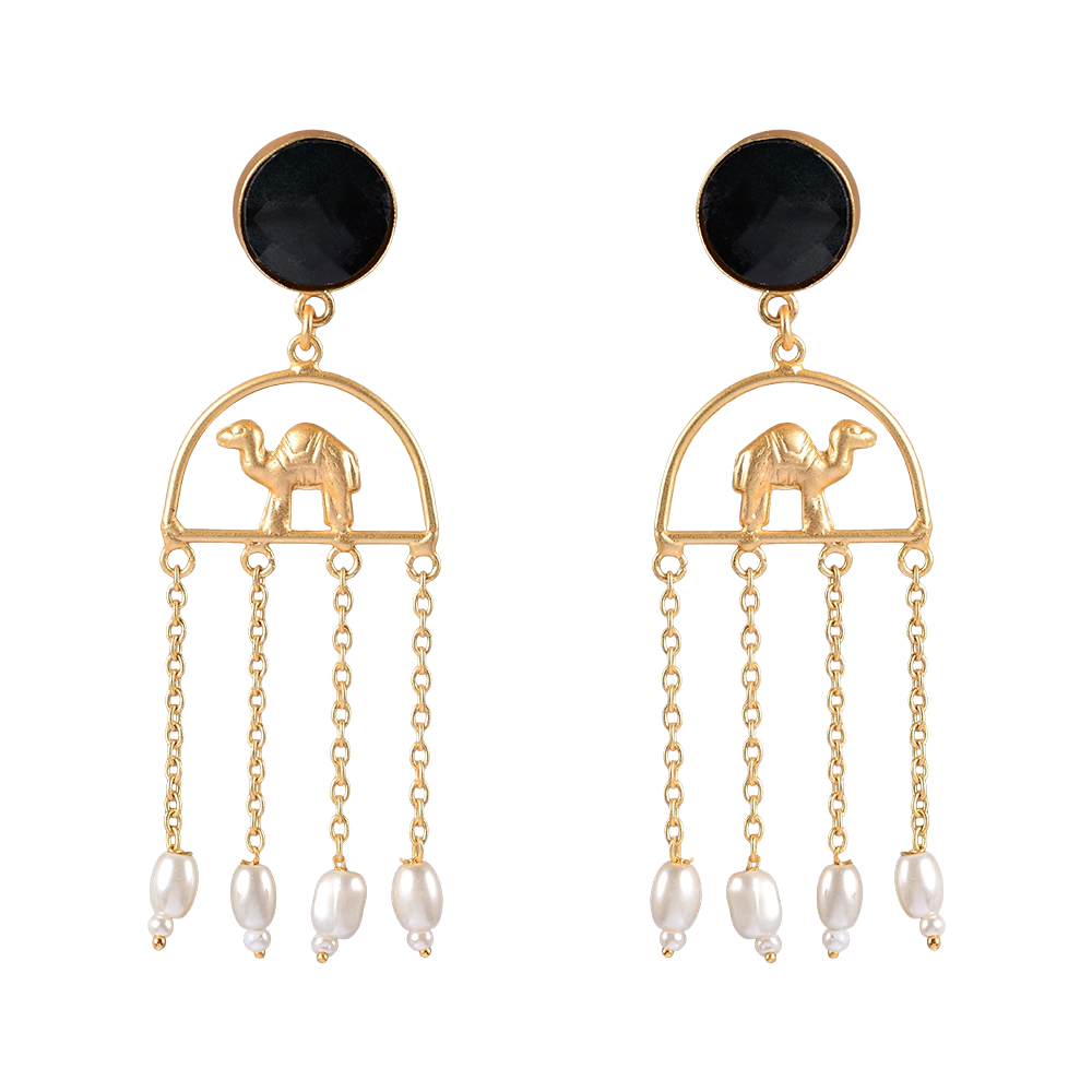 Samaira- Stone Studded Dangler Earrings