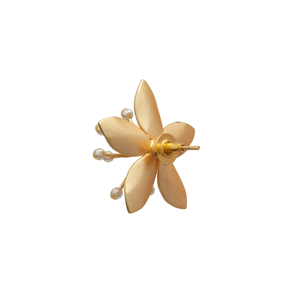 Sarika- Golden Stud Earrings