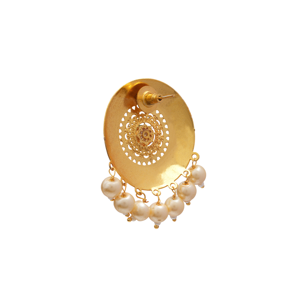 Smira- Hanging Pearls Stud Earrings