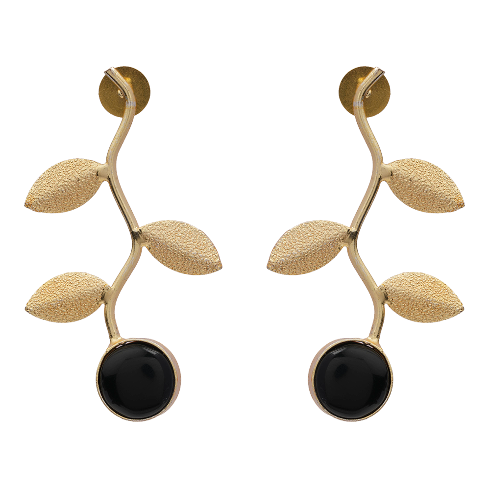 Ananta- Stone Studded Earrings(Black)