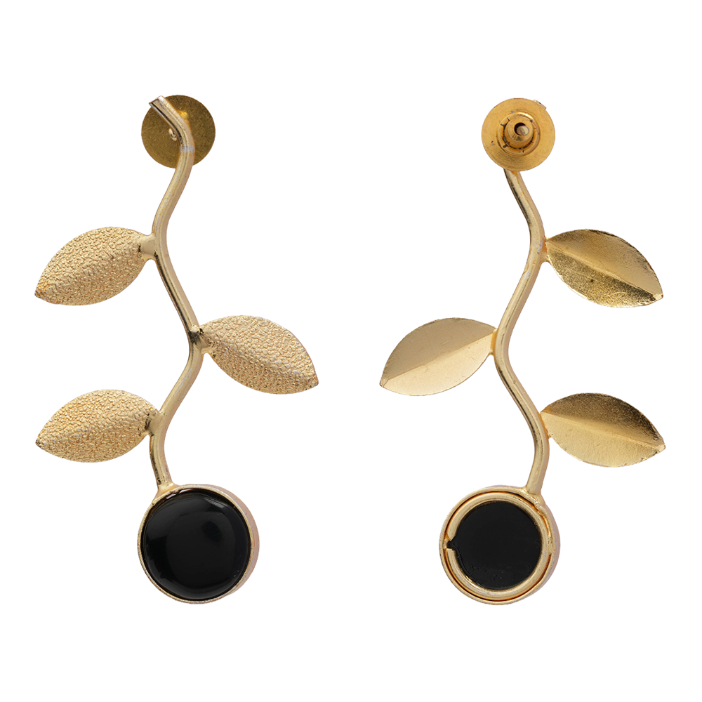 Ananta- Stone Studded Earrings(Black)