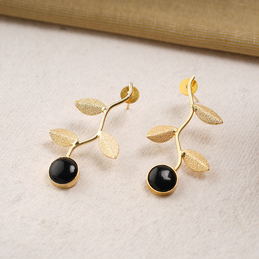 Ananta- Stone Studded Earrings(Black)