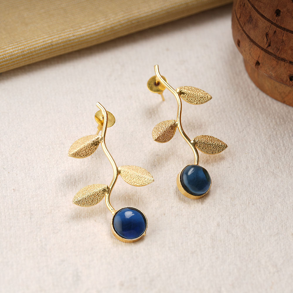 Ananta- Stone Studded Earrings (Blue)