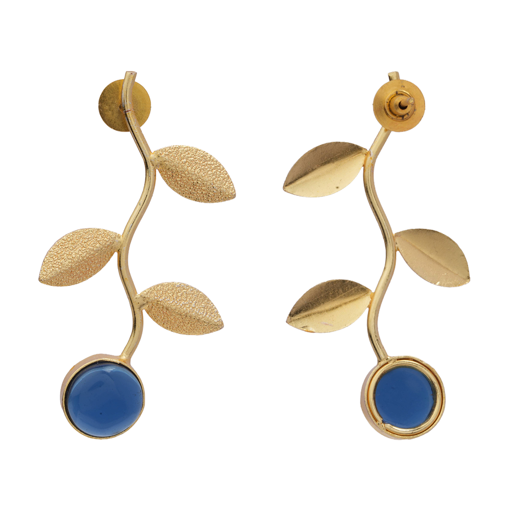 Ananta- Stone Studded Earrings (Blue)