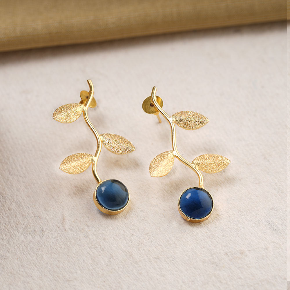 Ananta- Stone Studded Earrings (Blue)