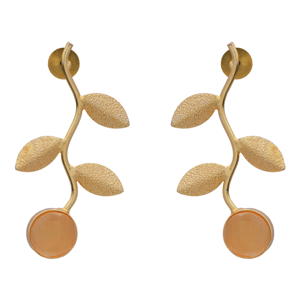 Ananta- Stone Studded Earrings(Yellow)