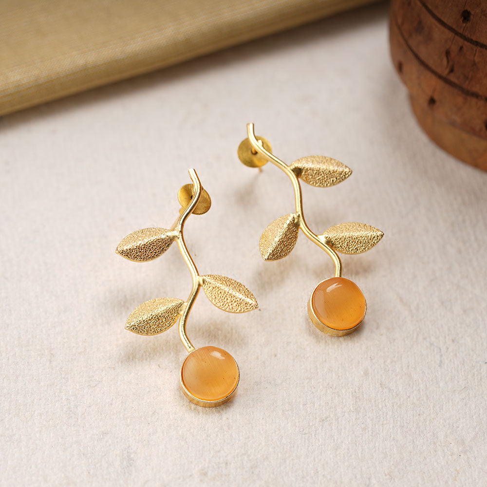 Ananta- Stone Studded Earrings(Yellow)