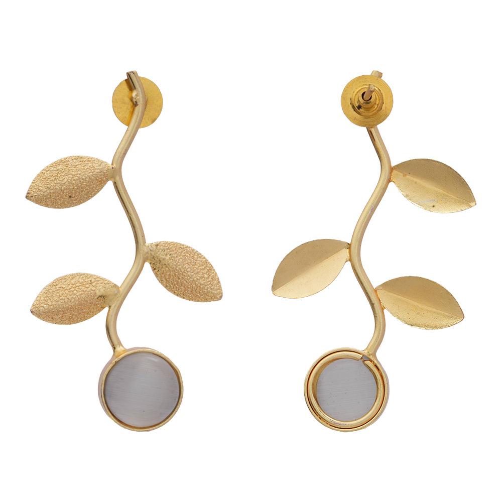 Ananta- Stone Studded Earrings(Gray)