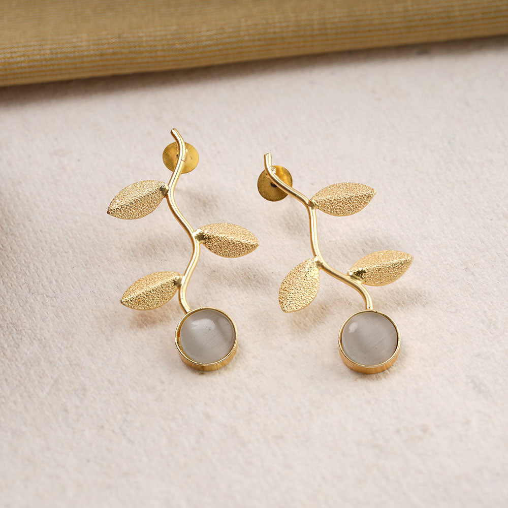 Ananta- Stone Studded Earrings(Gray)