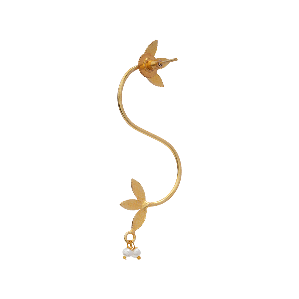 Aparna- Hanging Pearl Stud Earrings