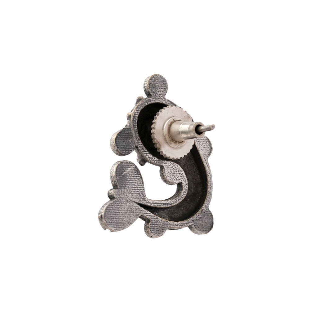 Hastidant- Silver Brass oxidised stud earrings