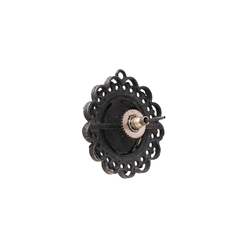 Rajni- Silver Brass Stone-Studded Stud Earrings