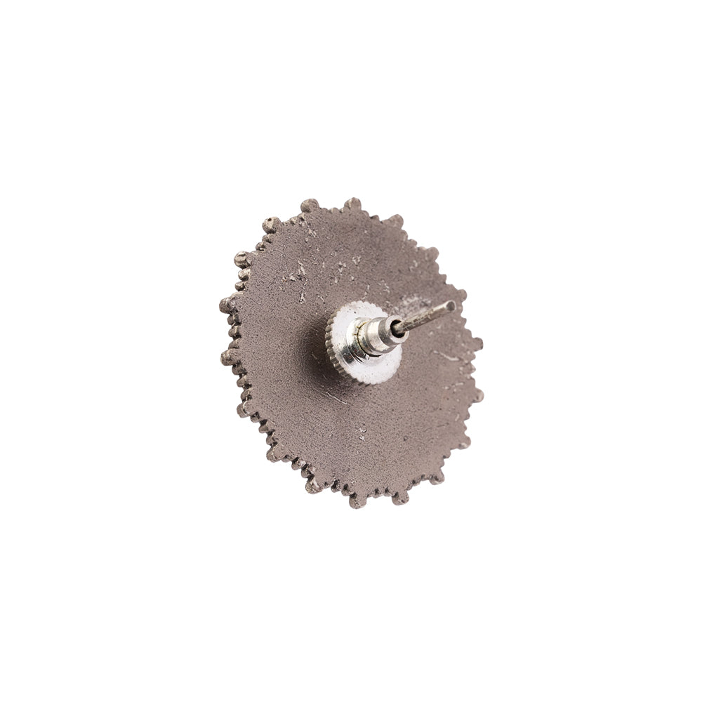 RajatPhool- Silver Brass Oxidised Stud Earrings