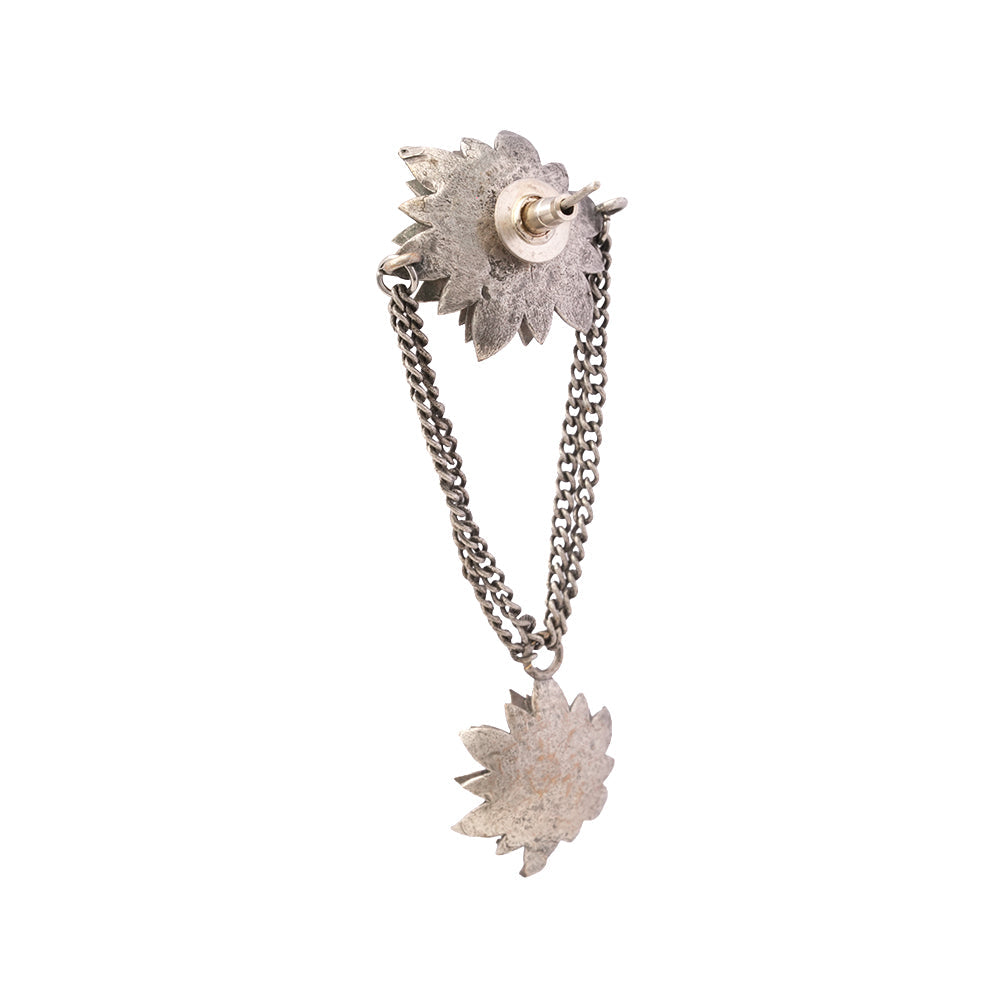 kamala- Silver Brass Oxidised dangler earrings