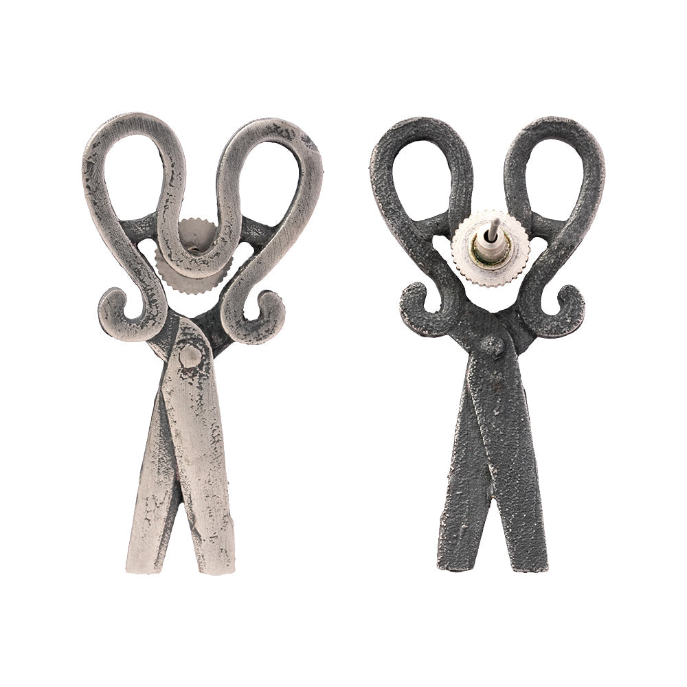 Katri- Silver Brass oxidised stud earrings