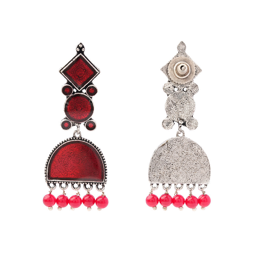Aakar- Silver Brass dangler earrings