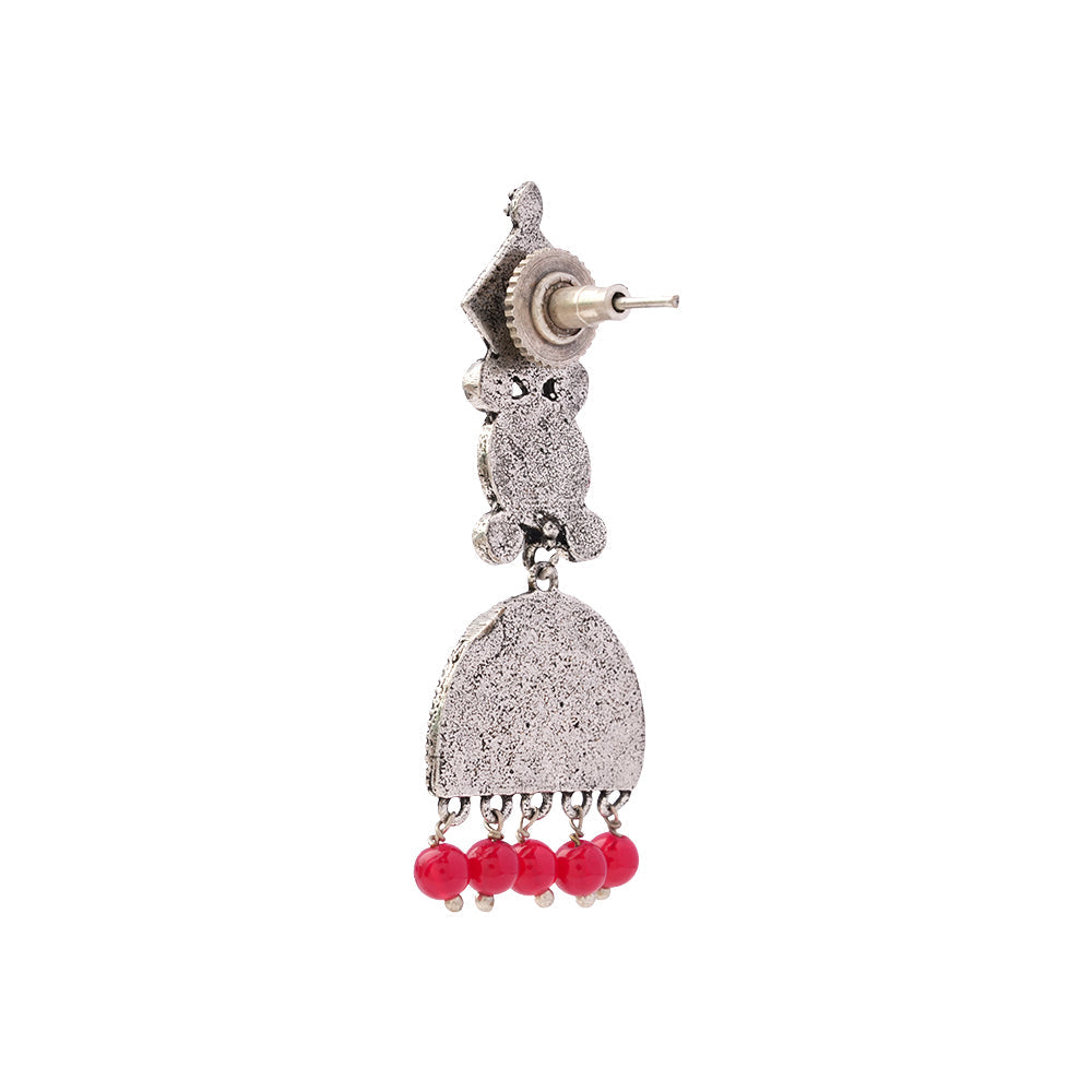 Aakar- Silver Brass dangler earrings