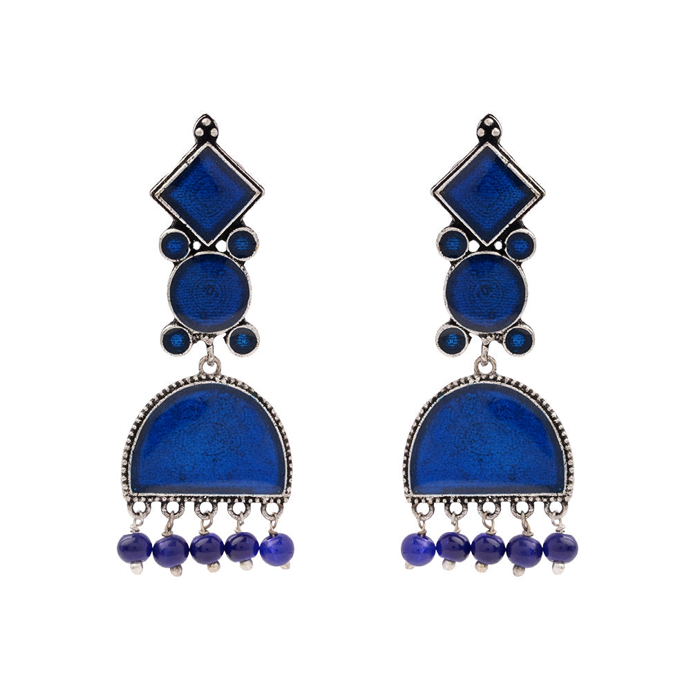 Aakar- Silver Brass dangler earrings