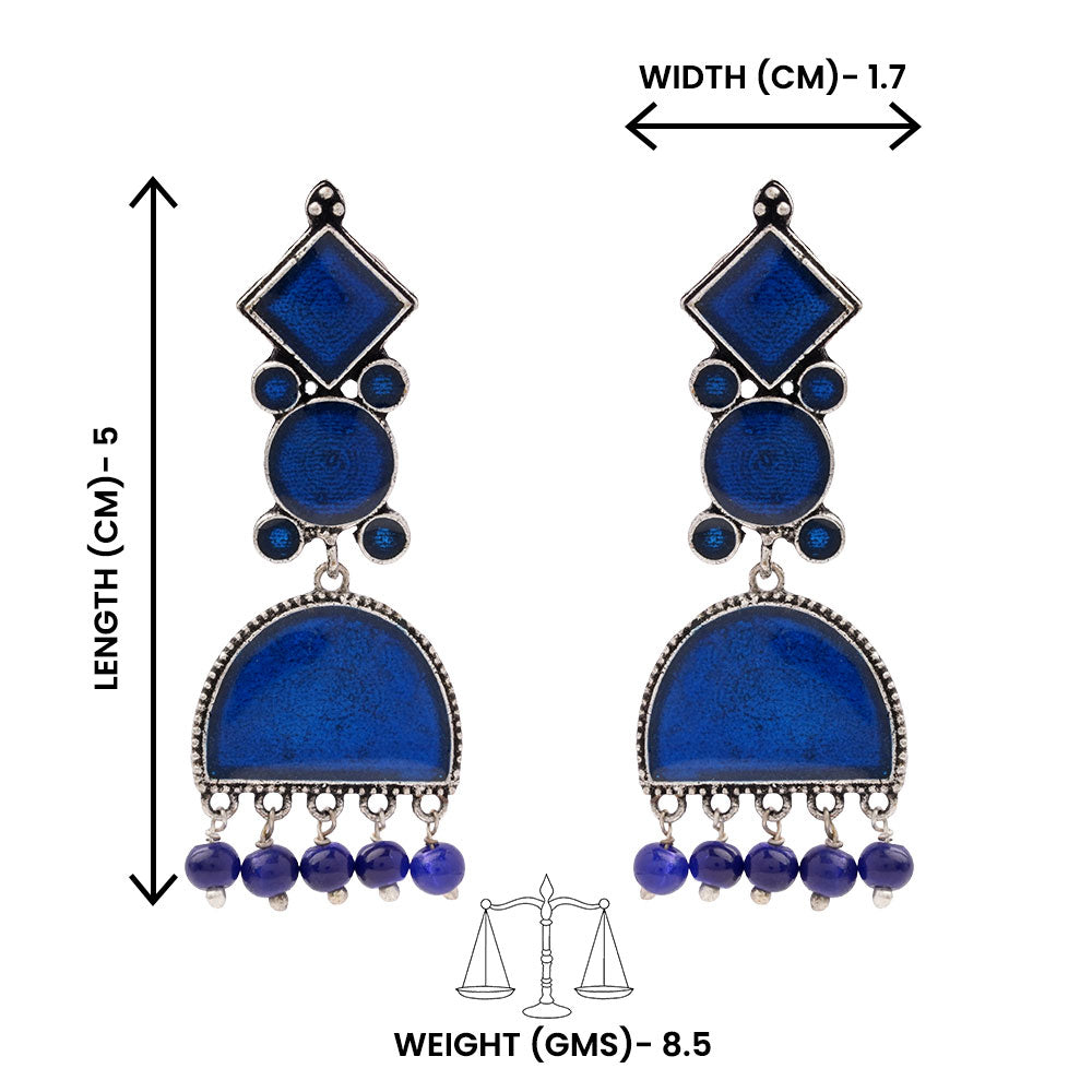 Aakar- Silver Brass dangler earrings