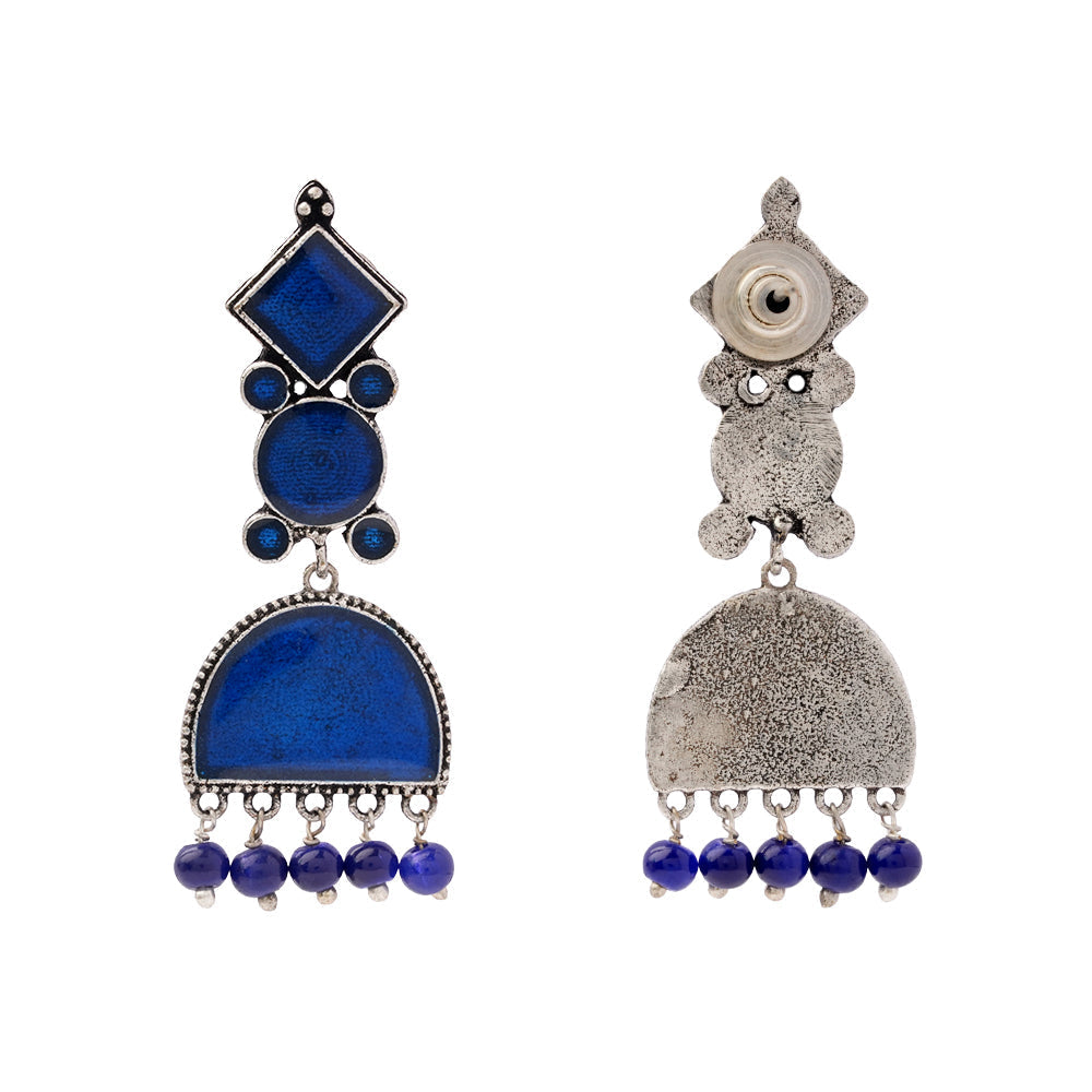 Aakar- Silver Brass dangler earrings